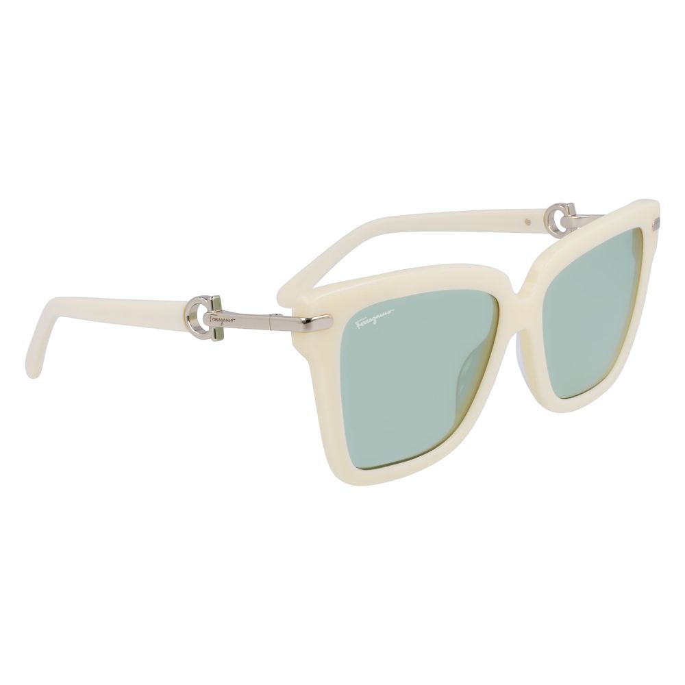 Ferragamo Gray Acetate Sunglasses
