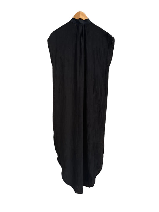 771 Nesprer Dress Beige Organic Cotton Gauze Black