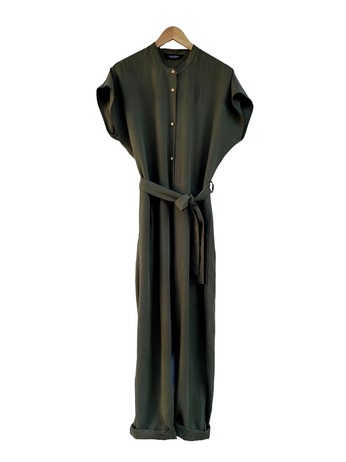 651 Anet Relaxed Lyocell Jumpsuit Olive green