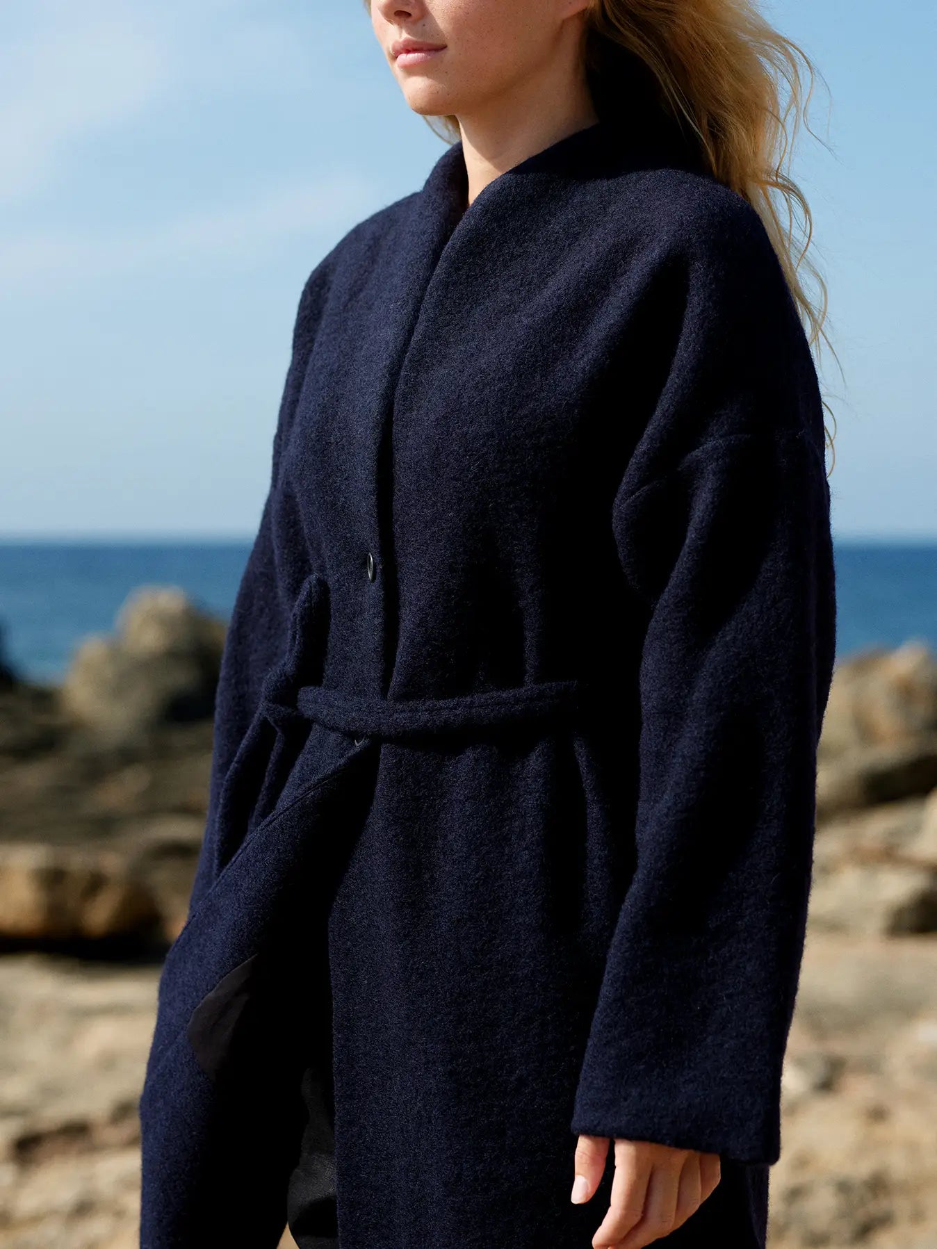 319 Cigala Coat Beige Organic Wool (Copy)