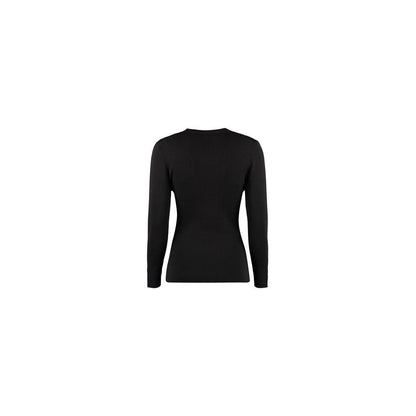 MSGM Black Cotton Wool Polyamide Sweatshirt