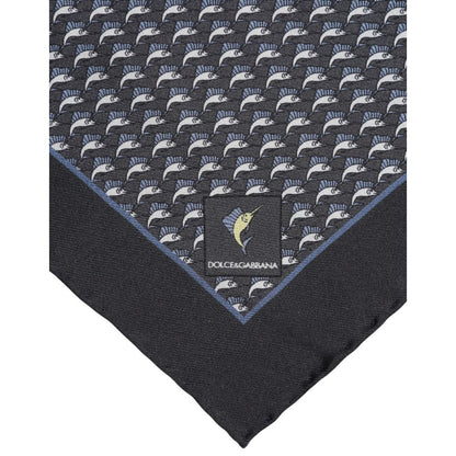 Dolce & Gabbana Black Silk Scarf