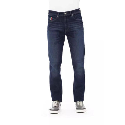 Baldinini Trend Blue Cotton Jeans Denim
