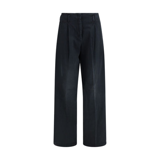 Golden Goose Black Cotton Casual Pants