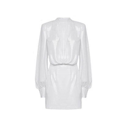BLANCA VITA White Polyester Casual Dress