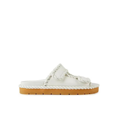 Bottega Veneta White Lamb Leather Sandals