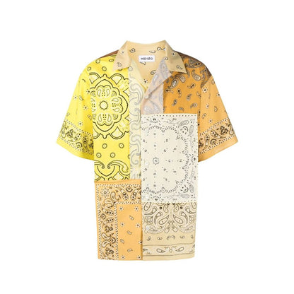 Kenzo Bicolor Cotton Pattern Shirt