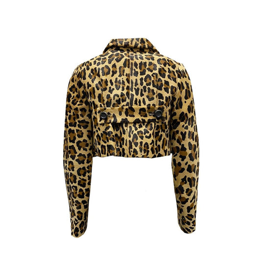 Dsquared² Brown Calfskin Full-Length Jacket