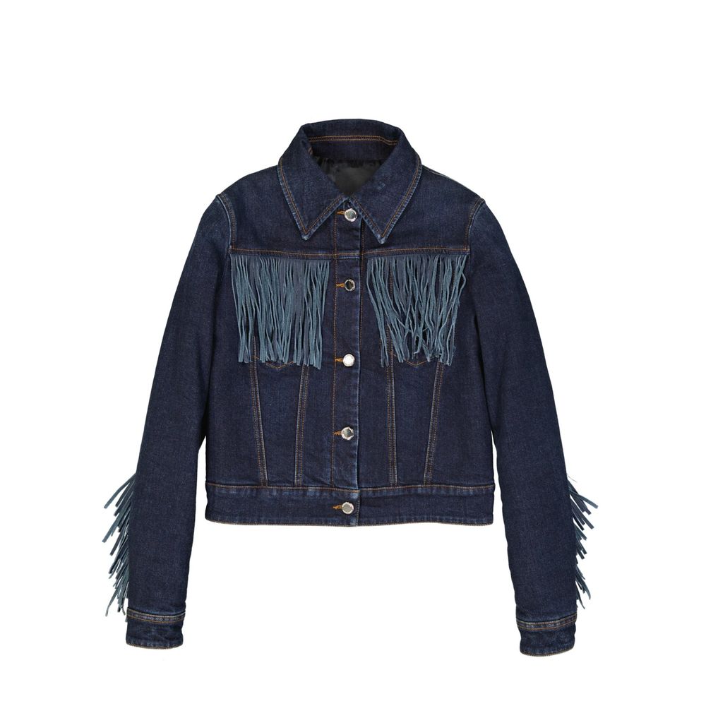 Frankie Morello Blue Cotton Denim Jacket