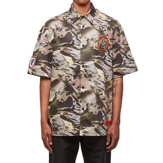 Heron Preston Bicolor Cotton Shortsleeve Shirt