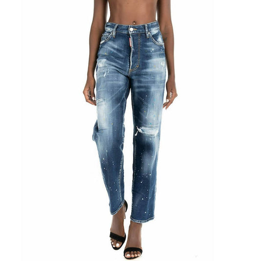 Dsquared² Blue Cotton Relaxed Fit Jeans
