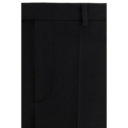 Valentino Black Fleece Wool Dress Pants