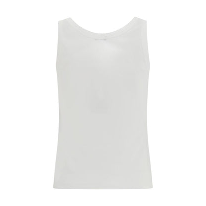Versace White Cotton Tank Tops
