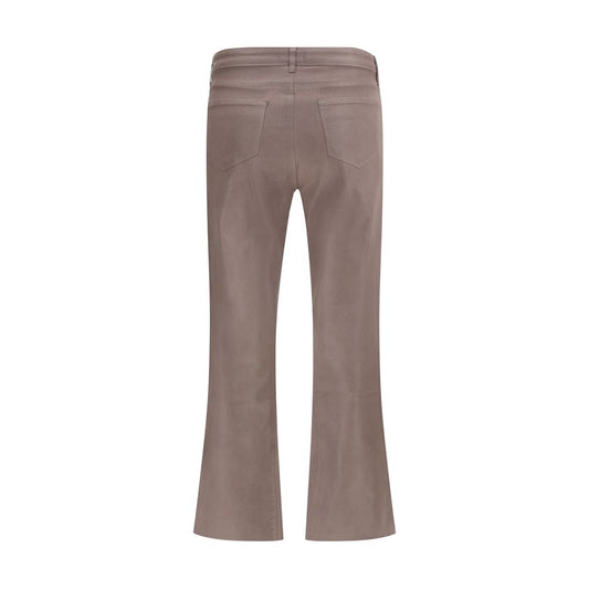 L'Agence Beige Cotton High-Waisted Jean
