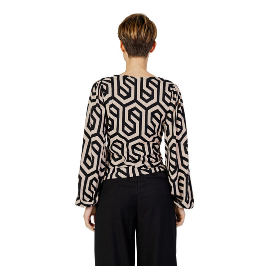 Jacqueline De Yong Beige Polyester Blouse