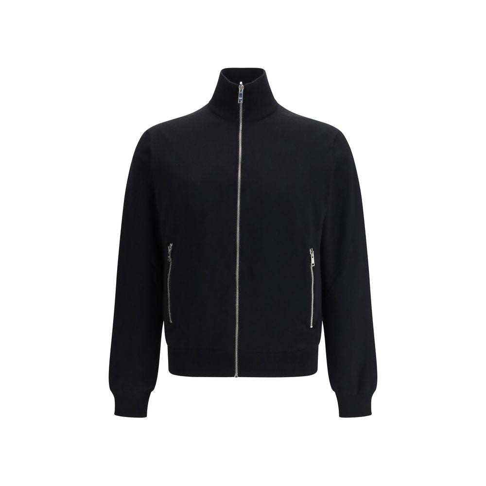 Prada Black Fleece Wool Shell Jacket