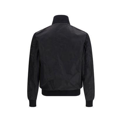 Prada Black Fleece Wool Shell Jacket