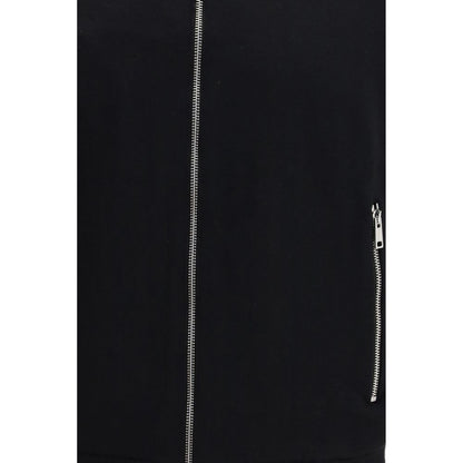 Prada Black Fleece Wool Shell Jacket