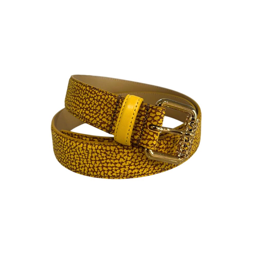 Borbonese Yellow Leather Women Belt