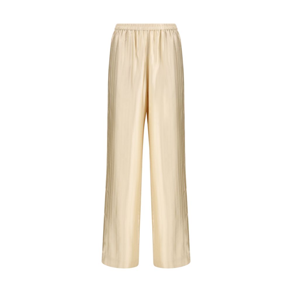 Loulou De Saison Beige Viscose Casual Pants