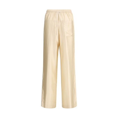 Loulou De Saison Beige Viscose Casual Pants
