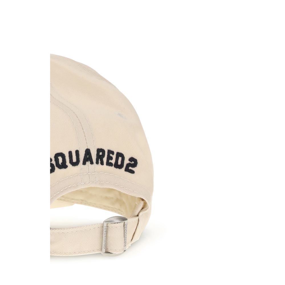 Dsquared² Beige Cotton Cap (Baseball Hat)