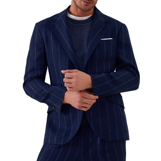 Brunello Cucinelli Blue Virgin Wool Coat