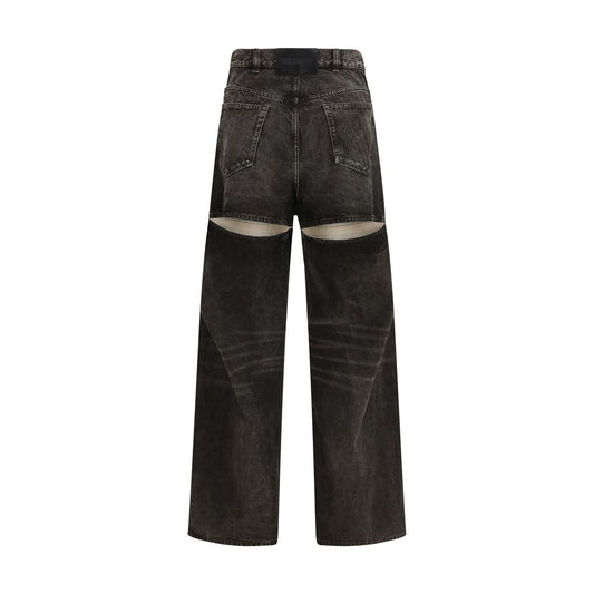 The Attico Black Cotton High-Waisted Jean
