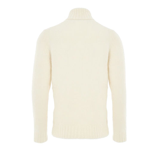 Gran Sasso White Wool Turtleneck