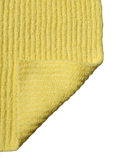 Dolce & Gabbana Yellow Cotton Knitted Neck Foulard 270cm x 31cm  Men Scarf