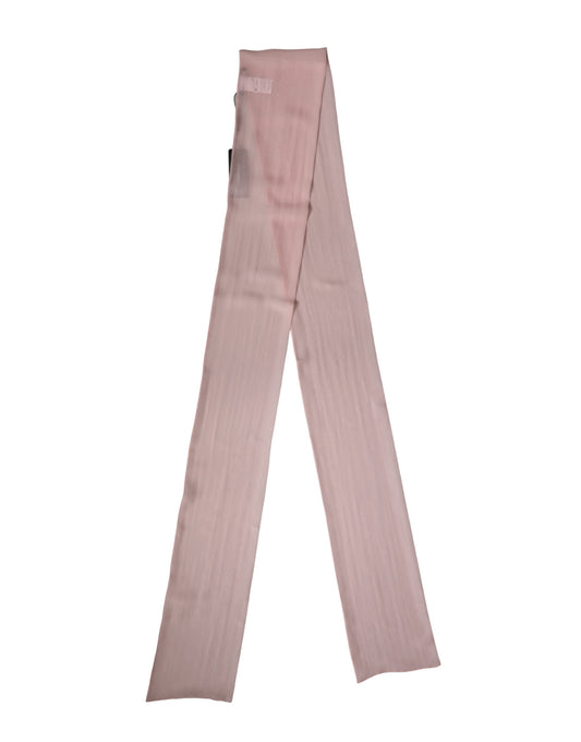 Dolce & Gabbana Light Pink Silk Neck Wrap Shawl Stole 293cm x 19cm Scarf