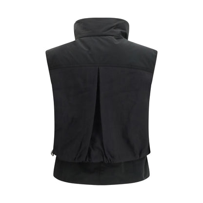 PINKO Black Nylon Sleeveless Jacket
