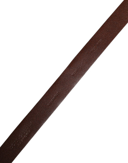 Dolce & Gabbana Men Red Exotic Leather Metal Buckle Belt