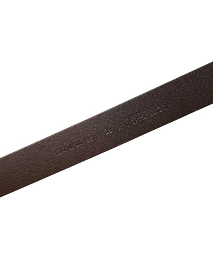Dolce & Gabbana Men Brown Classic Leather Logo Buckle Belt