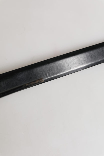 Dolce & Gabbana Men Black Leather Classic Metal Buckle Belt