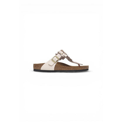 Birkenstock Pink Leather Flat Sandals