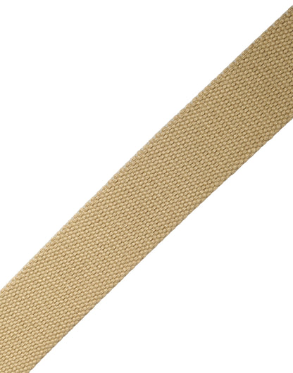 GF Ferre Men Beige Canvas Silver Metal Buckle Cintura Belt