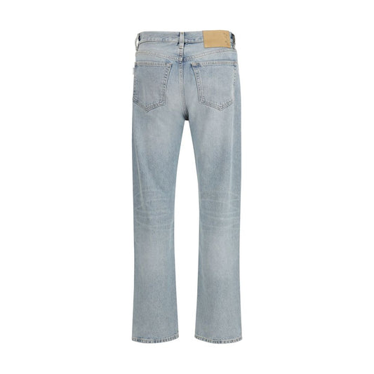 Haikure Blue Cotton Straight-Leg Jeans