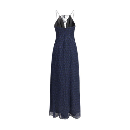 Kristina Ti Blue Silk Casual Dress
