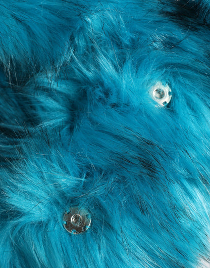 Dolce & Gabbana Blue Modacrylic Fur Women Bucket Capello Hat