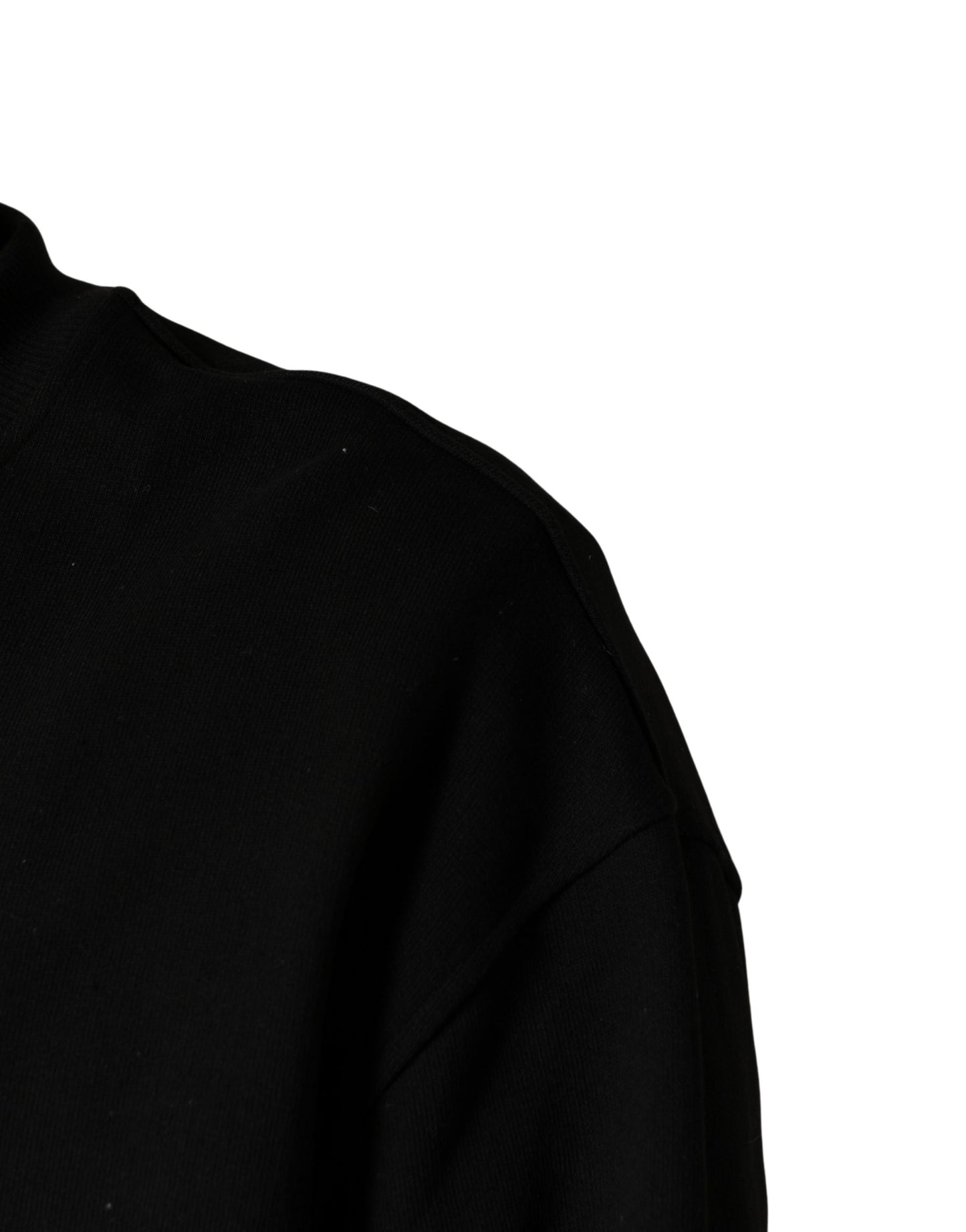 Dolce & Gabbana Black Cotton Crew Neck Sweatshirt  Sweater