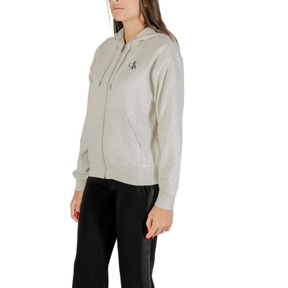 Calvin Klein Jeans Gray Cotton Hoodie