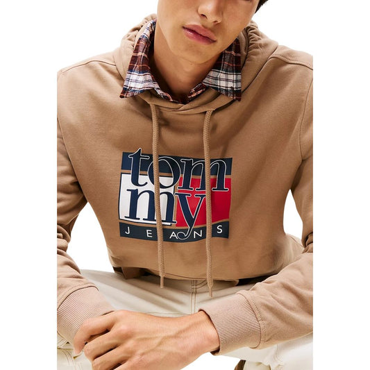 Tommy Hilfiger Jeans Beige Recycled Cotton Hoodie