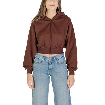 Tommy Hilfiger Jeans Brown Recycled Cotton Hoodie