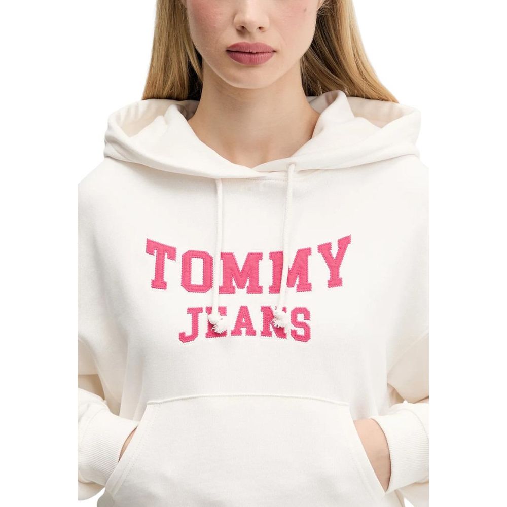 Tommy Hilfiger Jeans Cream Recycled Cotton Hoodie