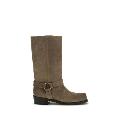 Golden Goose Beige Calf Leather Bos Taurus Lace-Up Boots