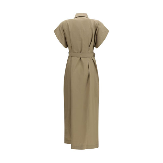 Brunello Cucinelli Beige Cotton Casual Dress