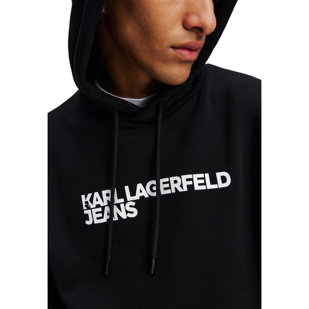 Karl Lagerfeld Black Cotton Hoodie