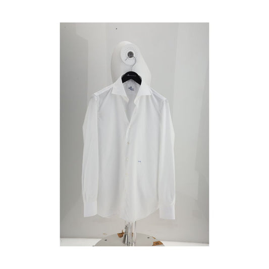 Finamore White Cotton Dress Shirt