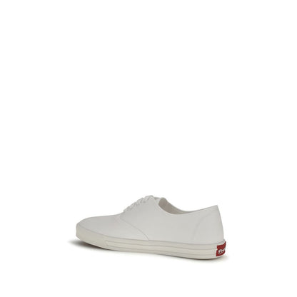 Prada White Cotton Low Top Sneakers